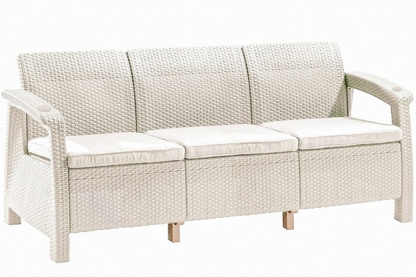 Трёхместный диван  Yalta Sofa 3 Seat белый купить в Печоре