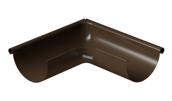 Угол внешний 90° D125 Döcke STAL PREMIUM Каштан, (RAL 8017) купить в Печоре