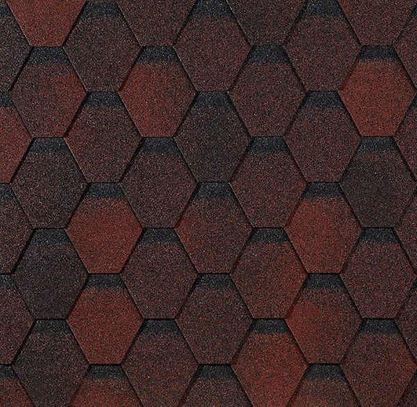 Гибкая черепица EURASIA Docke, Коллекция ШЕСТИГРАННИК Красный купить в Печоре