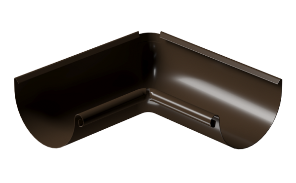 Угол внутренний 90° D125 Döcke STAL PREMIUM Каштан, (RAL 8017) купить в Печоре