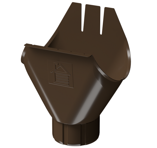 Воронка желоба D125 Döcke STAL PREMIUM Каштан, (RAL 8017) купить в Печоре