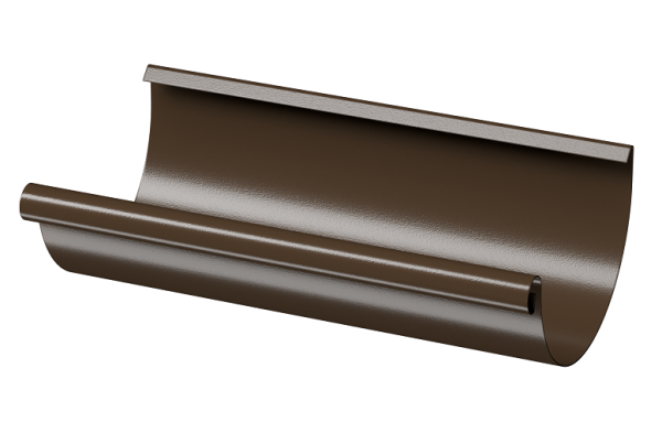 Желоб полукруглый D125 3 м Döcke STAL PREMIUM Каштан, (RAL 8017) купить в Печоре