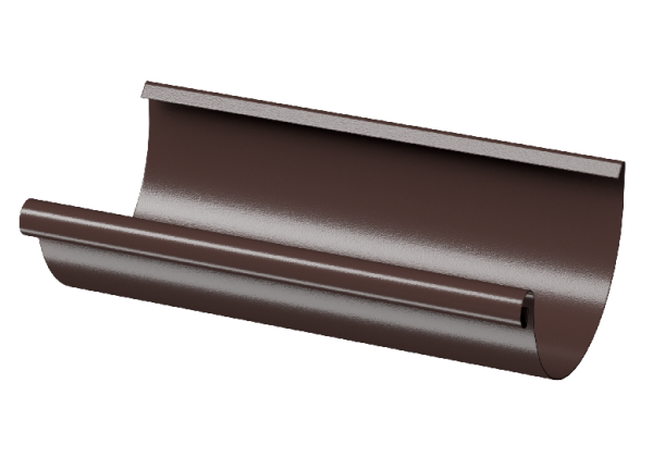 Желоб полукруглый D125 3 м Döcke STAL PREMIUM Шоколад, (RAL 8019) купить в Печоре