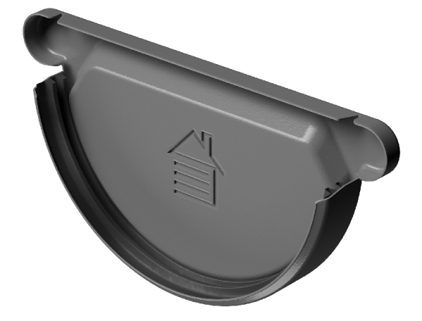 Заглушка желоба D125 Döcke STAL PREMIUM Графит, (RAL 7024) купить в Печоре