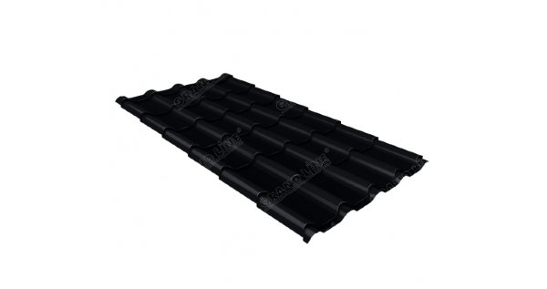 Металлочерепица камея 0,45 Drap RAL 9005 черный купить в Печоре