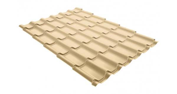 Металлочерепица классик 0,5 Satin RAL 1014 слоновая кость купить в Печоре