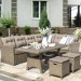 Комплект мебели AFINA плетеной из иск. ротанга AFM-307B Beige купить в Печоре