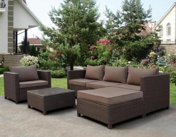 Комплект мебели AFINA плетеной из иск. ротанга YR821A Brown/Beige купить в Печоре