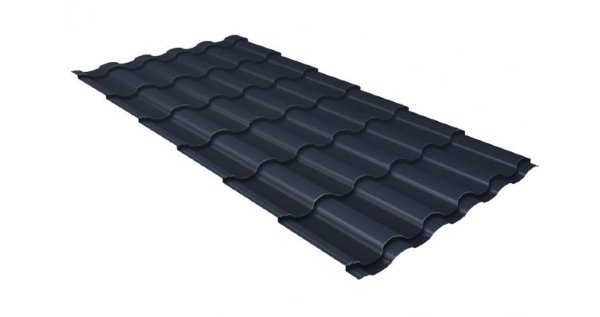Металлочерепица кредо 0,5 Satin RAL 7024 мокрый асфальт купить в Печоре