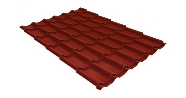 Металлочерепица классик GL 0,5 Velur20 RAL 3009 оксидно-красный купить в Печоре