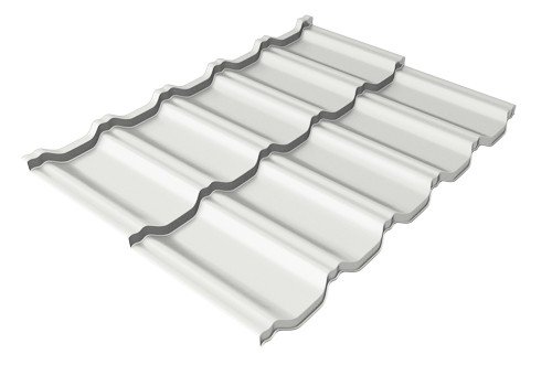 Металлочерепица модульная Квинта Uno Grand Line c 3D резом 0,5 Satin RAL 9003 сигнальный белый купить в Печоре