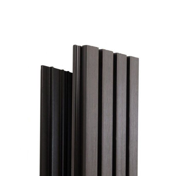 Фасадная доска Ecodecking Техно реечная 200х26х3000 Графит купить в Печоре