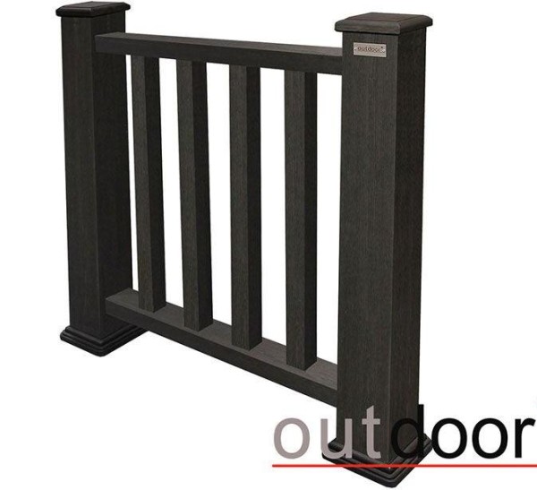 Ограждение из ДПК Outdoor Классик 3D STORM чёрный купить в Печоре