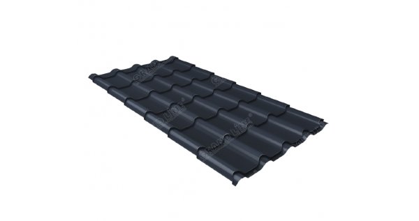 Металлочерепица камея 0,5 Satin RAL 7024 мокрый асфальт купить в Печоре