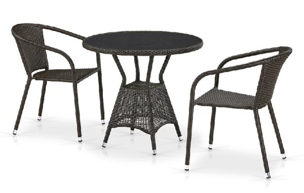 Комплект плетеной мебели AFINA из иск. ротанга T707ANS/Y137C-W53 Brown 2Pcs купить в Печоре