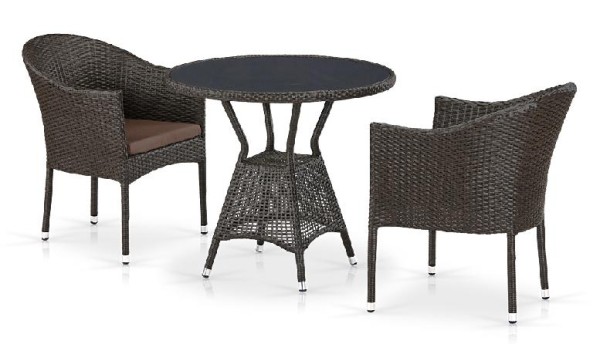 Комплект плетеной мебели AFINA из иск. ротанга T707ANS/Y350-W53 Brown 2Pcs купить в Печоре