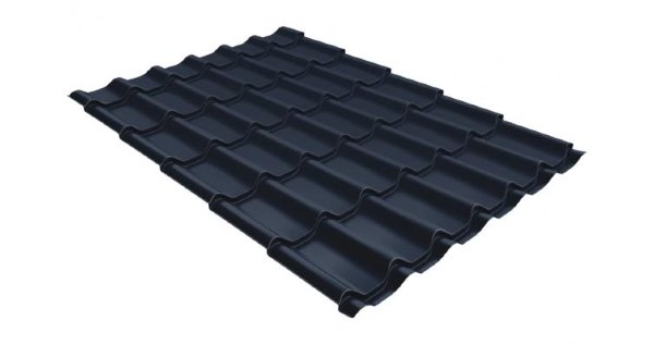 Металлочерепица классик 0,5 Satin RAL 7024 мокрый асфальт купить в Печоре