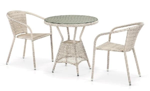 Комплект плетеной мебели AFINA из иск. ротанга T705ANT/Y137C-W85 Latte 2Pcs купить в Печоре