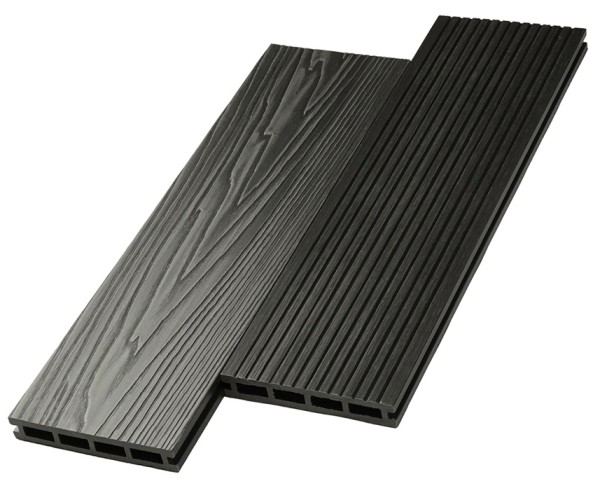 Террасная доска ДПК NanoWood двусторонняя New 3D тиснение + вельвет Графит купить в Печоре