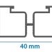 Лага алюминиевая KRONEX 40x15x3000 мм опорная Slim купить в Печоре