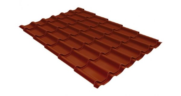 Металлочерепица классик 0,5 Satin RAL 8004 терракота купить в Печоре