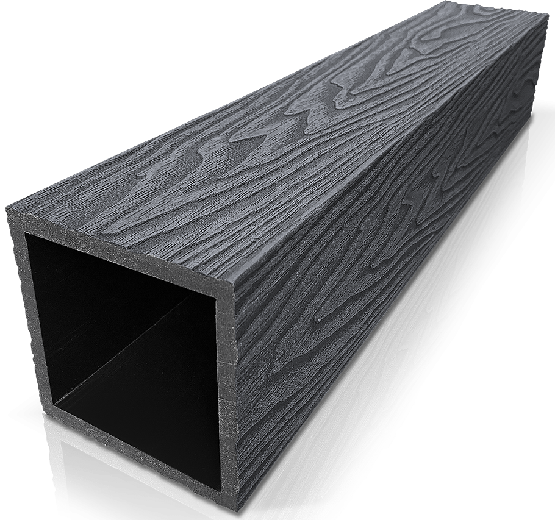 Столб ДПК 3D GardenParkett фактура дерева Графит купить в Печоре