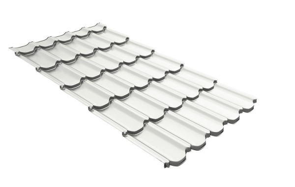 Металлочерепица квинта плюс с 3D резом 0,5 Satin RAL 9003 сигнальный белый купить в Печоре