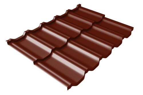 Металлочерепица модульная Квинта Uno Grand Line c 3D резом 0,5 Satin RAL 3005 красное вино купить в Печоре