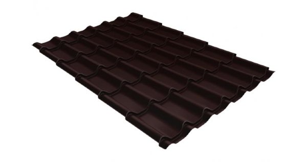 Металлочерепица классик 0,5 Satin RAL 8017 шоколад купить в Печоре