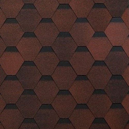 Гибкая черепица Shinglas, коллекция Оптима – Красный купить в Печоре