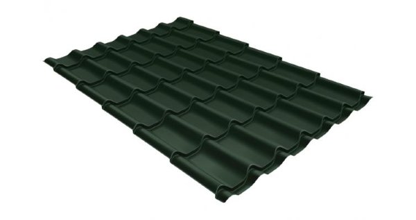 Металлочерепица классик 0,5 Satin RR 11 темно-зеленый купить в Печоре